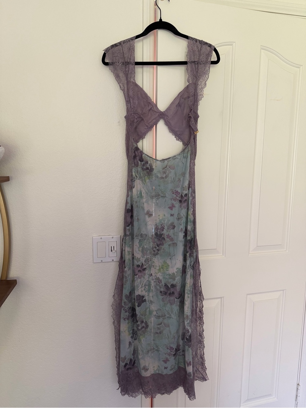 Free People Lavender & Sage Floral Lace Slip Dress - Picture 5 of 7